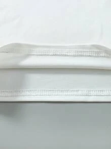 女婴夏季新品：简约风格无袖牛仔上衣和短裤套装，饰有字母印花、爱心、花朵和蝴蝶刺绣 - 藍色 - 查看 3