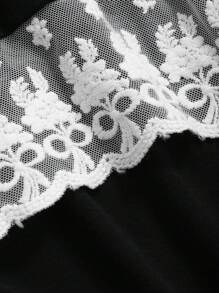 DAZY Ladies' 2 In 1 Spliced Long Pants - Black - View 9