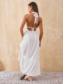 RueChic Vestido largo blanco Vcay para vacaciones