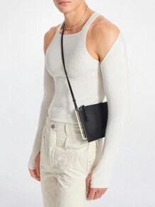 Manfinity Fever City Men Fashion Solid Color Off-Shoulder Slim Fit Long Sleeve Sweater - White - View 1