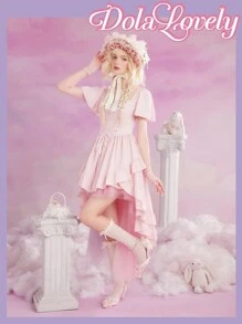 Dola Lovely Lolita Style High-Heeled Shoes For Summer Vacation Shoes Summer - Pink - View 4