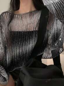 Casual Gradient Women Sweater, Versatile,Long Sleeve Tops