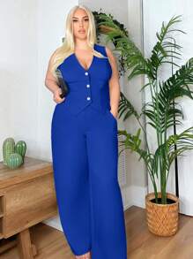 SHEIN SXY Plus Size Slim Fit Classic Solid Color Suit Vest Date Night Outfits Sexy Outfits Club Birthday Outfit Spring Summer Women Clothes Bachelorette Party In Fall/Winter