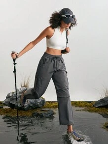 In My Nature Women Outdoor Waterproof Work Trousers For Sports - Dark Grey - View 4