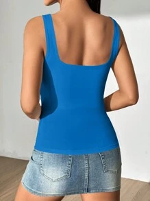 Flirla Women Summer Slim Fit Ruched Detail Crop Tank Top
