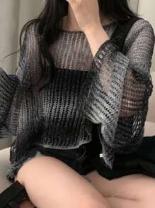 Casual Gradient Women Sweater, Versatile,Long Sleeve Tops