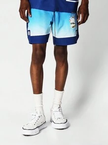 SUMWON Nylon Short With All Over Print