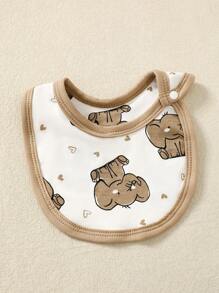 SHEIN Neugeborener Baby Jungen 5 Stücke/Set für den Sommer, niedliches Elefant bedrucktes kurzes Bodysuit und Hose & Hut & Lätzchen & Handschuhe
