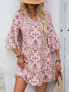 SHEIN LUNE Váy in hình độc quyền mùa hè thời trang dành cho nữ - Nhiều màu - Xem 7