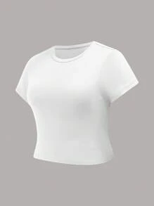 SHEIN EZwear Paquete de 3 camisetas básicas de talla grande con hombro regular