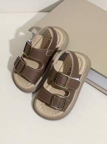Sandalias planas para niños, zapatos de playa deportivos de verano, suaves, informales y a la moda - Marrón - Ver 5