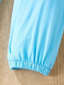 SHEIN Tween Girl Summer Casual Short Sleeve T-Shirt With Letter Print And Solid Color Tank Top With Long Pants Set