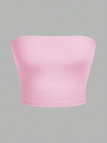 SHEIN EZwear 女款平口緊身休閒上衣 3件組，適合夏季 - 彩色 - 查看 6