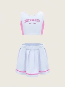 Young Girl Fashionable Sports Style Swimwear Set For Summer