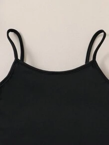 Tween Girl White Cropped T-Shirt And Black Suspender Jumpsuit, Casual Summer Streetwear 2pcs Set,Holiday,Travel