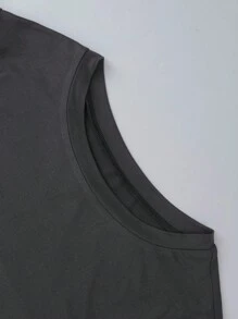 SHEIN EZwear Paquete de 3 camisetas básicas de talla grande con hombro regular