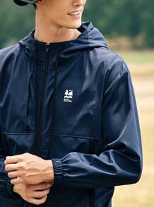 In My Nature Men's Solid Color Outdoor Jacket With Zipper Pockets Hiking Clothes