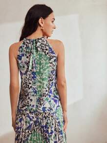 MOTF Classy CHUỖI IN TẤT CẢ CHI TIẾT ÁO CAMI KHÔNG Tay CHO MÙA HÈ - Nhiều màu - Xem 3