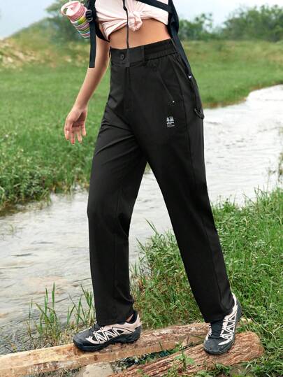 In My Nature Pantalones largos deportivos sueltos para exteriores con estilo para mujeres