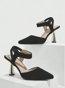 CUCCOO SZL Woman Shoes Minimalist Stylish Black Versatile High Heel For Spring And Summer Vacation Shoes Summer - Black - View 5
