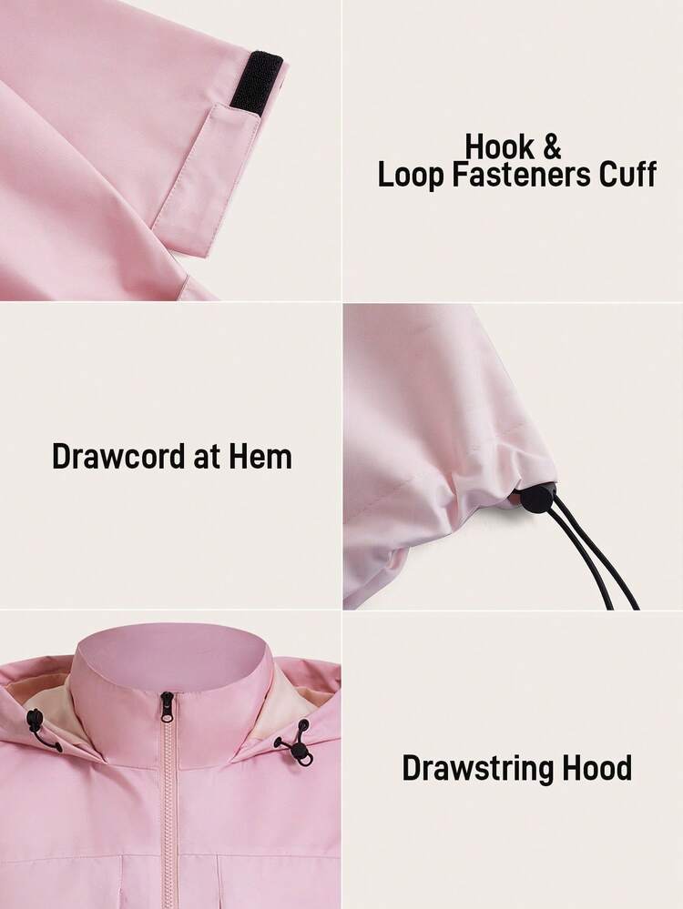 Ladies Outdoor Gradient Hooded Jacket, Casual All-Matching Style