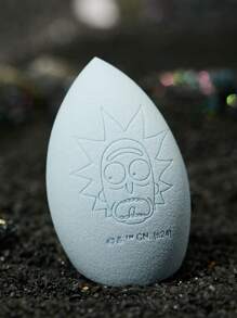 Rick and Morty X SHEIN 2pcs Cartoon & Letter Print Makeup Sponge Set - Green - View 5