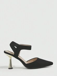 CUCCOO SZL Woman Shoes Minimalist Stylish Black Versatile High Heel For Spring And Summer Vacation Shoes Summer - Black - View 3