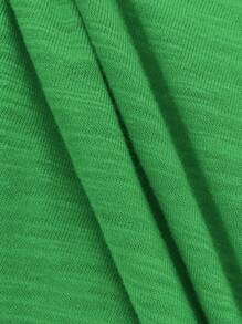 SHEIN LUNE Damen Sommer einfarbiges V-Ausschnitt loses Lässig Tank Top mit Tasche, Lässig - Grün - Übersicht 8