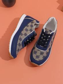 Fall/Winter 2025 Spring/Summer New Fashion Slip-Resistant Comfortable Floral Pattern Women's Casual Sports Running Sneakers, Suitable For Leisure, Vacation, Outdoor Sports