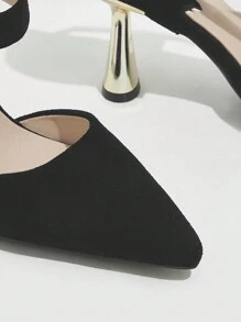 CUCCOO SZL Woman Shoes Minimalist Stylish Black Versatile High Heel For Spring And Summer Vacation Shoes Summer - Black - View 4