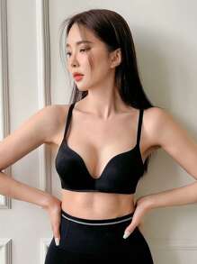 DAZY Simple And Thin Seamless Comfort Solid Color Bra,Back To School Clothes