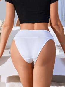 SHEIN Pantalones Cómodos De Triángulo Liso Para Mujeres, 3 Piezas/paquete