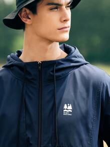 In My Nature Men's Solid Color Outdoor Jacket With Zipper Pockets Hiking Clothes