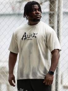 Gym Rark Fashionable And Loose-Fitting Sports T-Shirt For Men Plus Size - Apricot - View 5