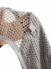 SHEIN ICON Plus Size Solid Hollow Out Halter Neck Street Style Summer Crop Tank Top