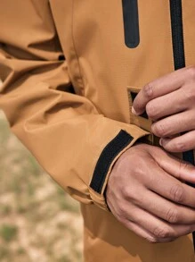 In My Nature Veste de plein air avec capuche zippée pour homme de couleur unie et de design simple pour la randonnée et l'escalade