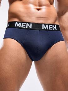 Men Triangle Underwear With Letter Weaved Band (Set Of 3) - Multicolor - View 6