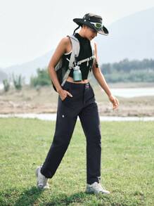In My Nature Women's Fashionable Casual Simple Light Outdoor Long Pants - Dark Grey - View 6