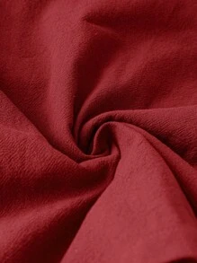 SHEIN LUNE Einfarbige Reißverschluss-Rundhals-Damenkleid für den täglichen Arbeitsweg im Sommer