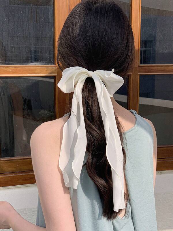 DAZY Bowknot Decorated Daily Fashion Hair Scrunchie Valentines Hair Ties Ponytail Holders Hair Elastics Hair Rubber Bands Scrunchies Hair Rope Elastic Hair Tie