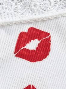 Betty Boop | ROMWE Lace Panel & Cartoon Printed Ladies Triangle Panties 3pcs/Set - Multicolor - View 3