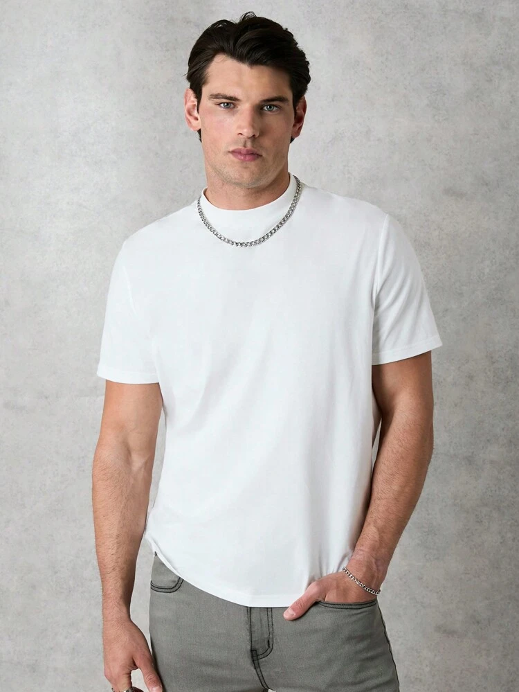 Men White Casual Slim Fit Palm Tree & Skull Holiday Printed T-Shirt