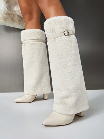 CUCCOO SZL Damen Wintermode Pelzstiefel Urlaubsschuhe Sommerverkauf Herbst für Weihnachten und Neujahr Feiertage