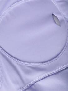 DAZY Simple And Slim-Fit Sports Bra With Chest Pad - Purple - View 7