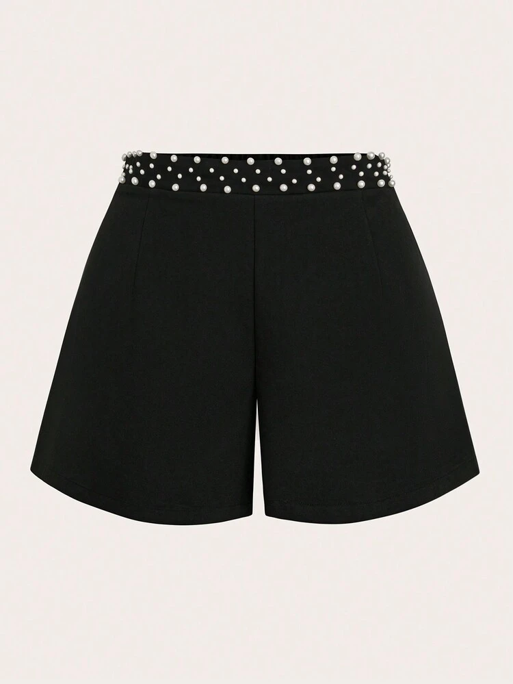 Plus Size Casual Shorts With Pendant Decoration For Summer