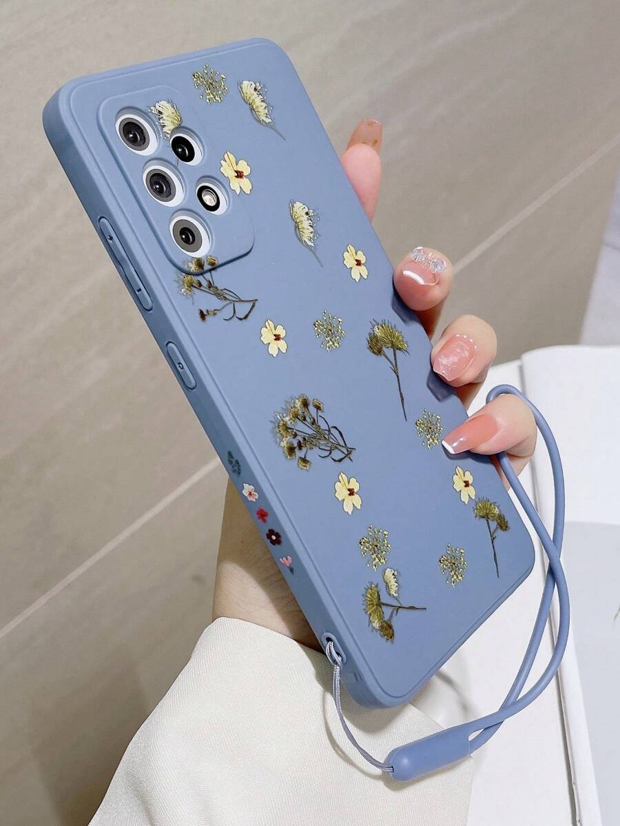 夏季苹果花卉印花手机壳带挂绳防水防震防摔防刮 - 彩色 - 查看 1