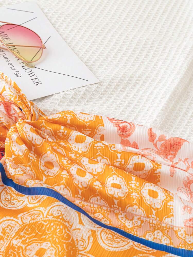 Vacation Women's Music Festival Wrap Twisted Split  Printed Skirt