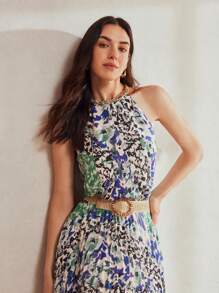 MOTF Classy CHUỖI IN TẤT CẢ CHI TIẾT ÁO CAMI KHÔNG Tay CHO MÙA HÈ - Nhiều màu - Xem 5