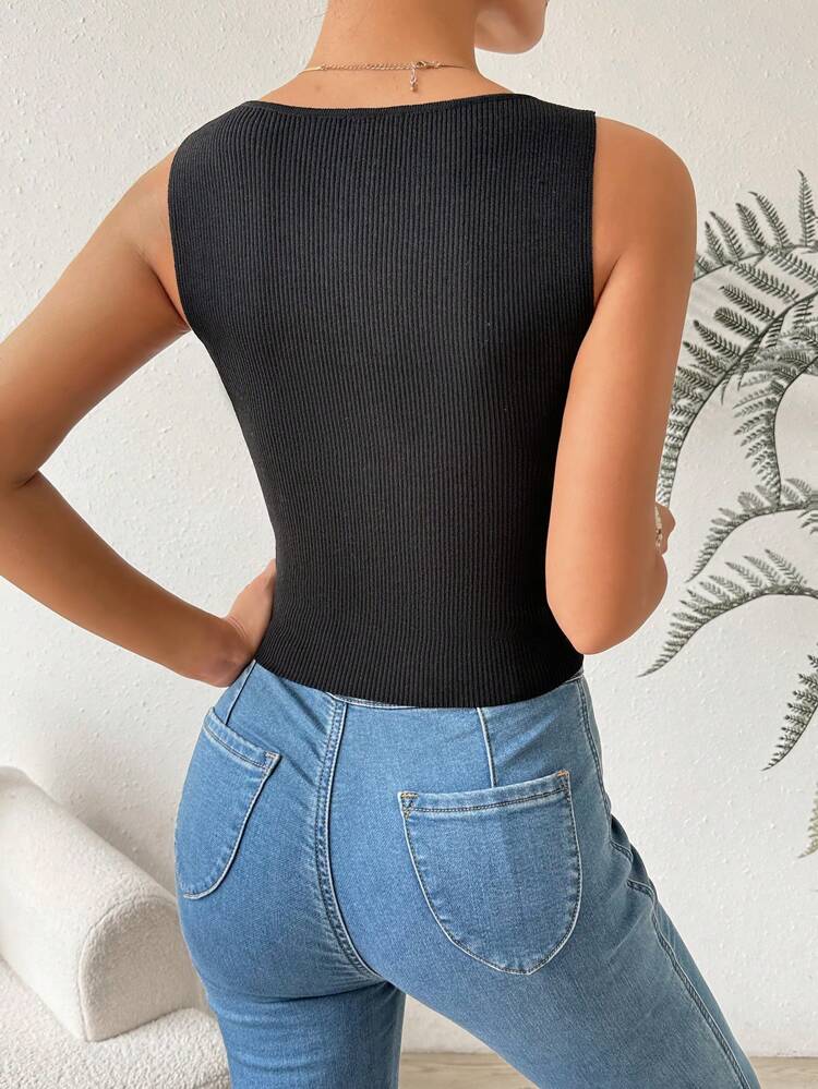 Women's Summer Sleeveless Slim-Fit Cropped Tank Top, Casual