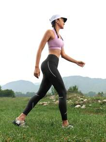 In My Nature Women Fashionable High-Waist Elastic Slim-Fit Outdoor Sports Pants